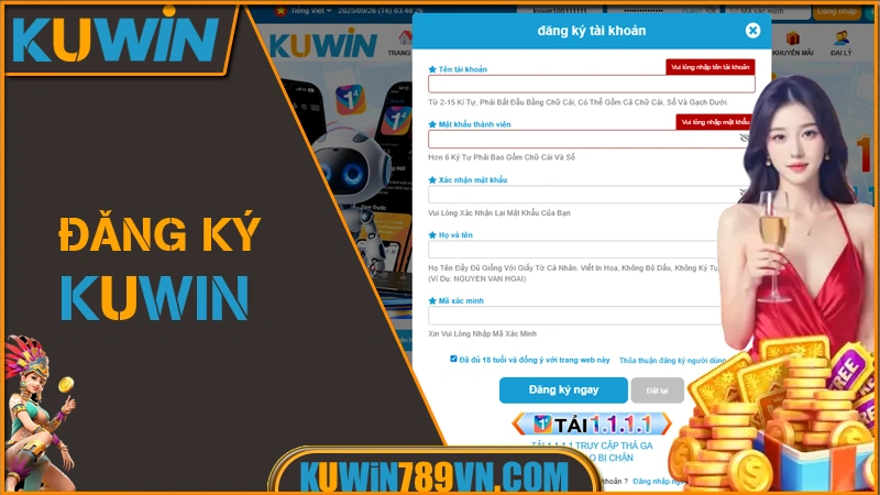 Đăng Ký KUWIN - Một Click Gia Nhập, Vạn Đặc Quyền VIP 5 Đăng Ký KUWIN